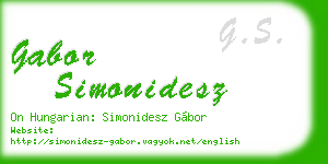 gabor simonidesz business card