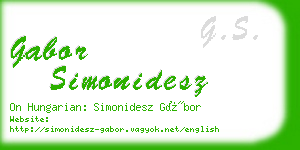 gabor simonidesz business card